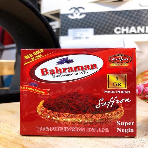 HỘP NHỤY HOA NGHỆ TÂY- tằng cường trí nhớ,chống ung thư, ngủ ngon, đẹp da - BAHRAMAN 1gr