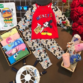 Bộ cotton micky cho bé trai