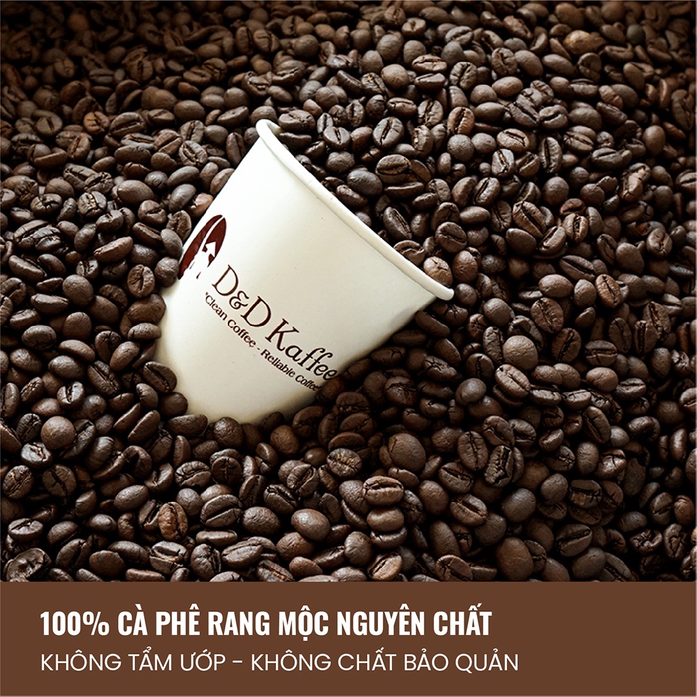 Cà phê Pha Phin số 2, Cà phê nguyên chất 100% - D&amp;D Kaffee - Gói 1000gr