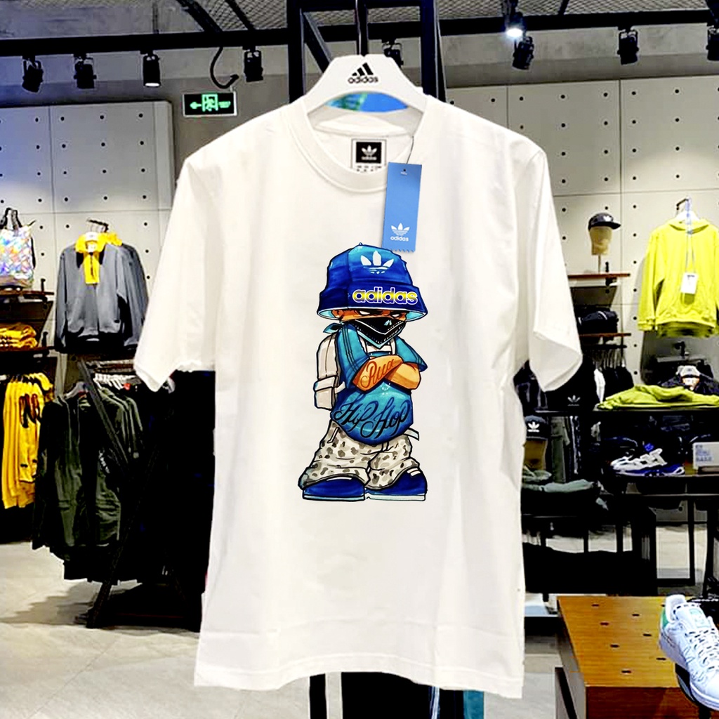 Áo Phông Adidas Cậu Bé Hip-Hop 100% Cotton, Áo Thun Adidas Cô Gái Đeo Kính Nam Nữ Chính Hãng - Giá Rẻ - Có Big Size