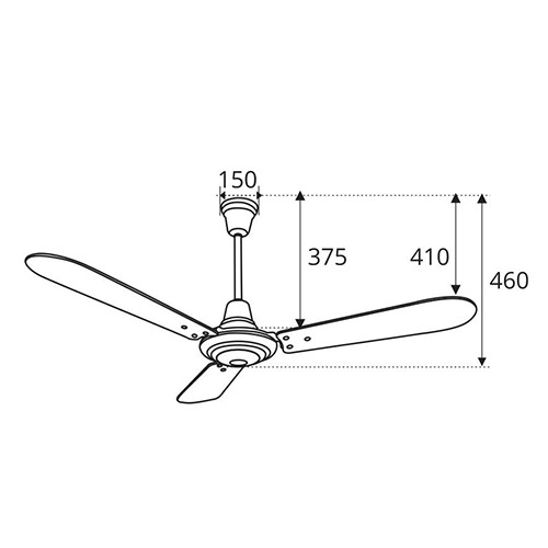 Quạt trần cánh gỗ Kim Thuận Phong CG206 sải cánh đường kính 1.320mm