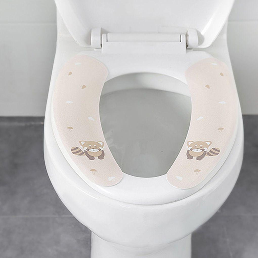 1 Cặp Đệm Lót Bồn Cầu Mềm Mại Giặt Được Tiện Dụng