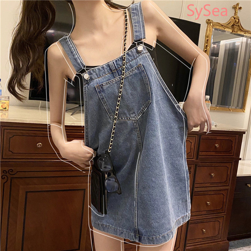 Váy Denim Dáng Rộng Phong Cách Cổ Điển Hợp Thời Trang Cho Nữ