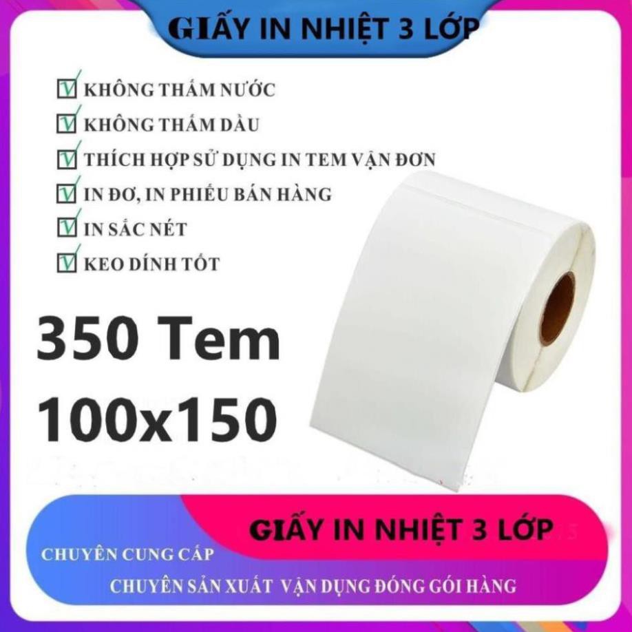 [Deal Sốc Mỗi Ngày] Giấy In Đơn Hàng Sàn Thương Mại Điện Tử Size 100x150mm- Cuộn 350 Tem