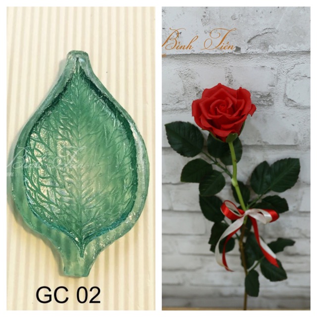 Gân hoa đất sét- lá hồng nhỏ