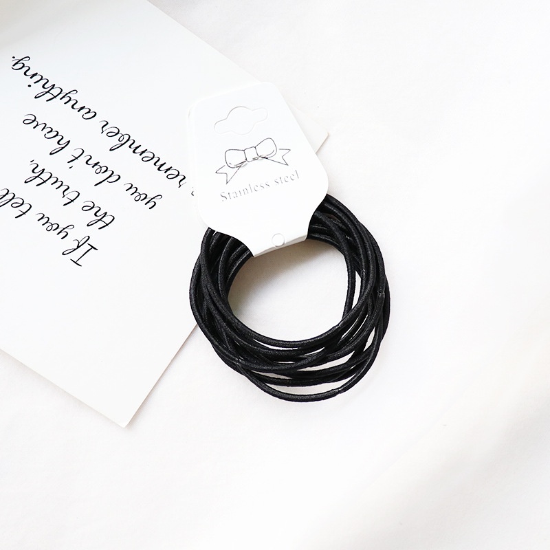 Set 10 Dây Buộc Tóc Co Giãn Nhiều Màu Sắc Tiện Dụng Cho Nữ