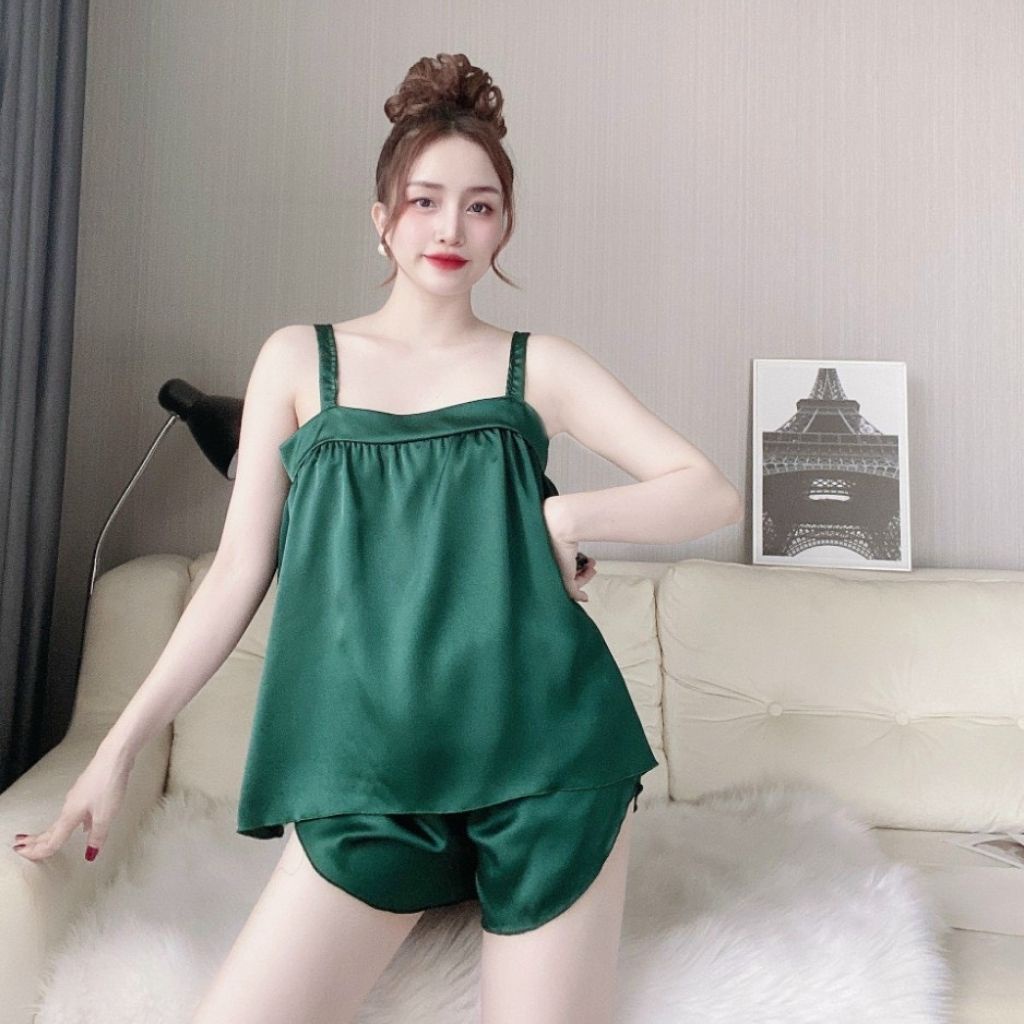 Đồ Ngủ Nữ Đồ Ngủ Sexy lụa Satin cao cấp mềm mại xinh xắn &lt; 60KG