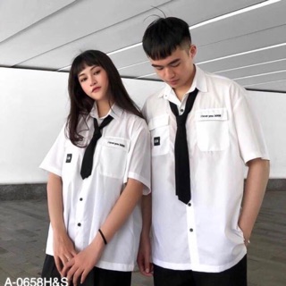 Áo sơmi cà vạt túi chữ có nắp - HS