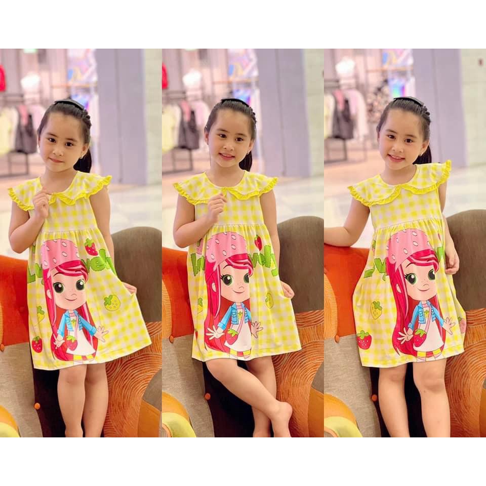 Váy suông caro cho bé gái size đại từ 8-28kg