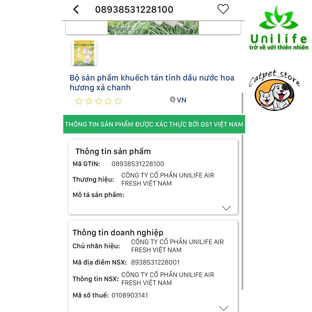 Máy xông tinh dầu Unilife [ TẶNG TINH DẦU HƯƠNG LAVENDER 30ml ] Chính hãng BH 12 Tháng - Khử mùi hôi chó mèo