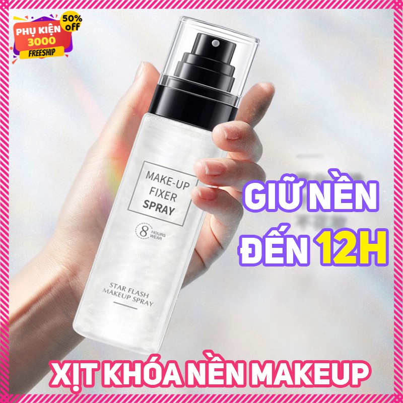 Xịt khóa nền trang điểm make up phủ lên lớp khóa chặt sau khi bạ đã trang điểm giúp nổi bật tone da ,không trôi makeup