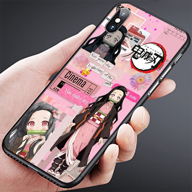 Meizu Meilan Mblu V8 X8 17 MX4 18 Pro 2 3 Max Printed Shell Black soft Phone case Kimetsu no Yaiba Demon Slayer Kamado Nezuko