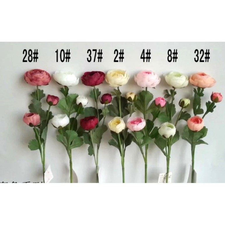 Combo 5 cành ( 15 bông) HOA GIẢ - HOA LỤA HỒNG TRÀ CAO CẤP