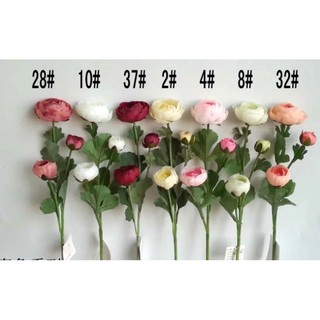 Combo 5 cành hoa giả - hoa lụa hồng trà cao cấp