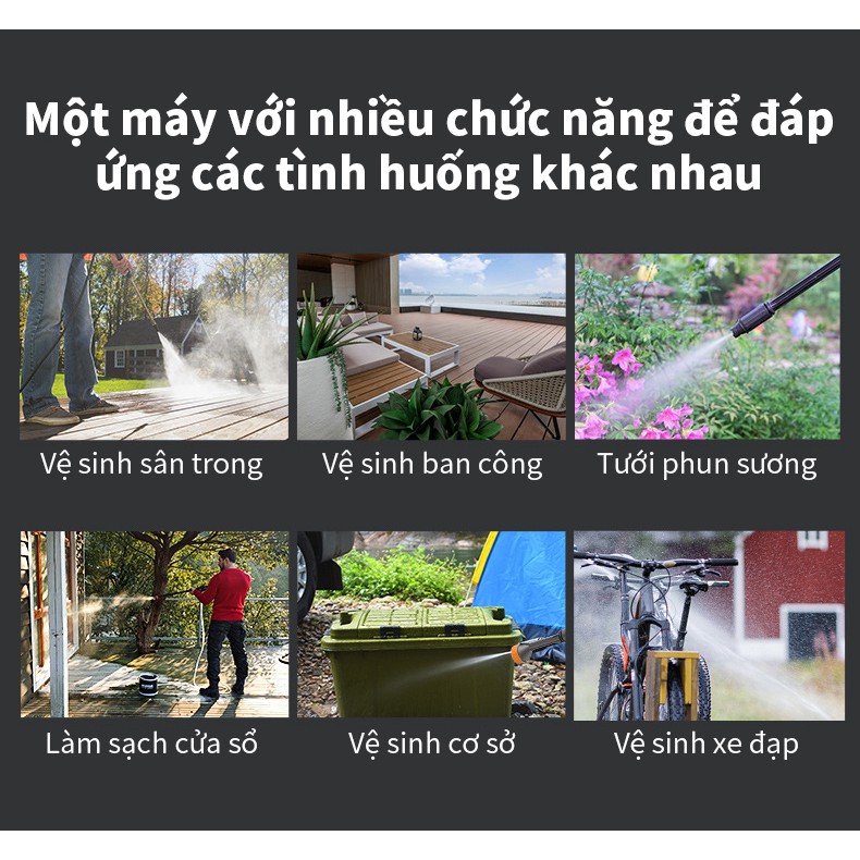 24V 48VFSúng phun nước rửa xe cao áp không dây gia dụng