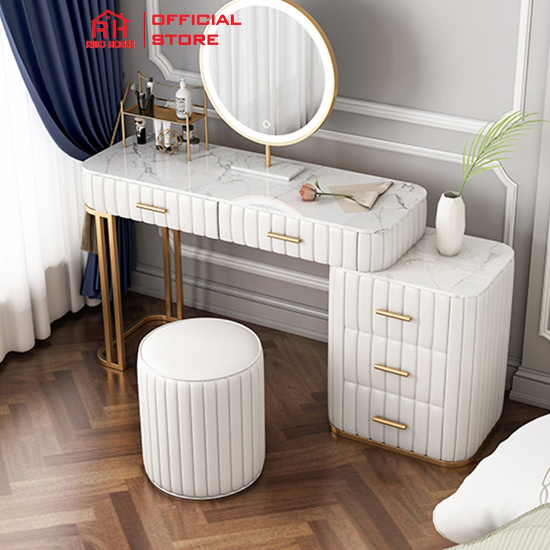 Ghế đôn bàn trang điểm kiểu mới RIBO HOUSE phong cách bắc âu để phòng ngủ phòng khách các tiệm nail, spa hiện tại RIBO59 | BigBuy360 - bigbuy360.vn