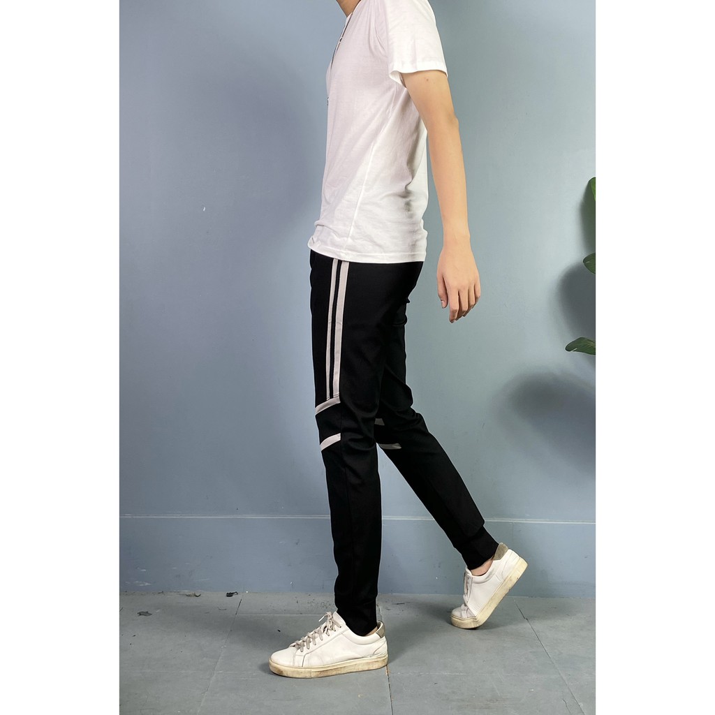 Quần jogger nam phối sọc