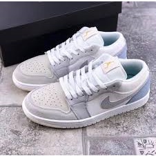 Giày Thể Thao Nam Nữ Siêu Nhẹ Cổ Thấp JD1, Nike Jordan 1 Low Paris Xám Trắng Da Cao Cấp Giá Rẻ | WebRaoVat - webraovat.net.vn