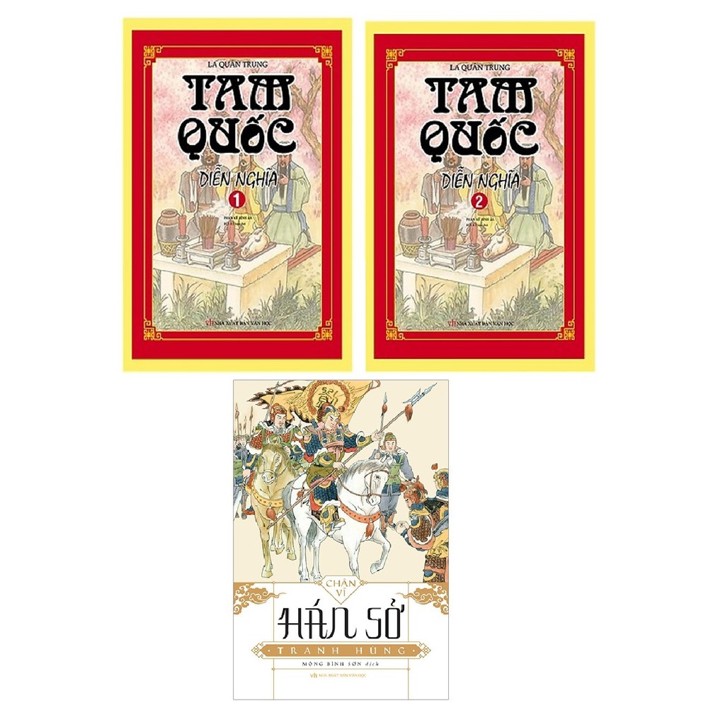 Sách Combo Hán sở Tranh Hùng (bìa cứng) + Tam quốc diễn nghĩa (2 tập )