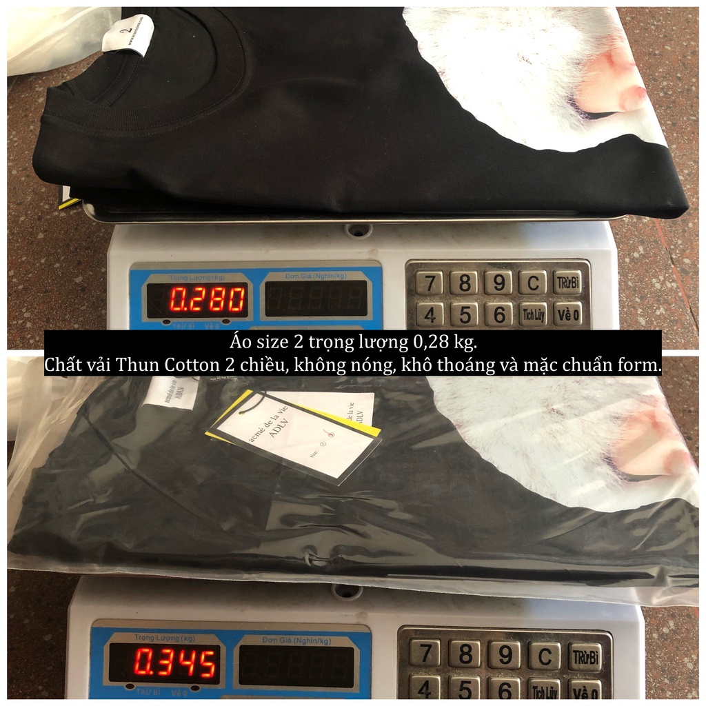 Áo ADLV Thun Cotton 2 chiều 24 Mẫu Hot Vải Cotton - ATAL Đen - Link 2