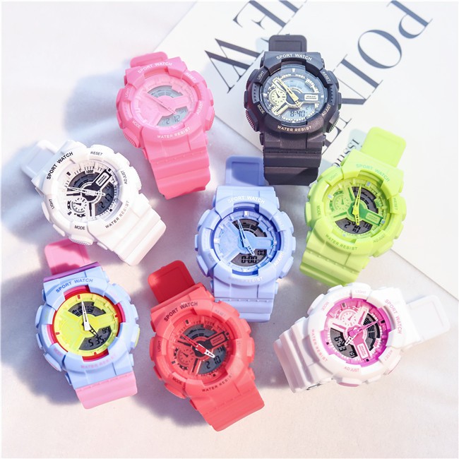 Đồng hồ nữ chống nước chính hãng đẹp mặt tròn thời trang cao cấp SHHORS sport watch