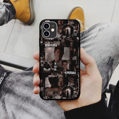 Ốp lưng iphone hình Deamon and stefan  collage art aesthetic cạnh vuông  cho các dòng SAMSUNG PAP20210900