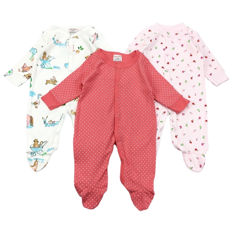 Body cotton sleepsuit liền tất Little Duck