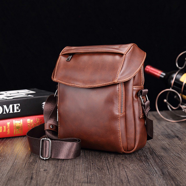 Túi Đeo Chéo Nam Da Bò BT07 Chất Da Trơn Ngăn Thấm Nước Không Bong Tróc Hàng Loại 1 | BigBuy360 - bigbuy360.vn