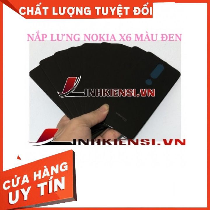 NẮP LƯNG NOKIA X6 MÀU ĐEN⚡GIÁ RẺ TỤT QUẦN⚡ NẮP LƯNG ZIN CAO CẤP, XỊN SÒ, ĐẸP, KUTE