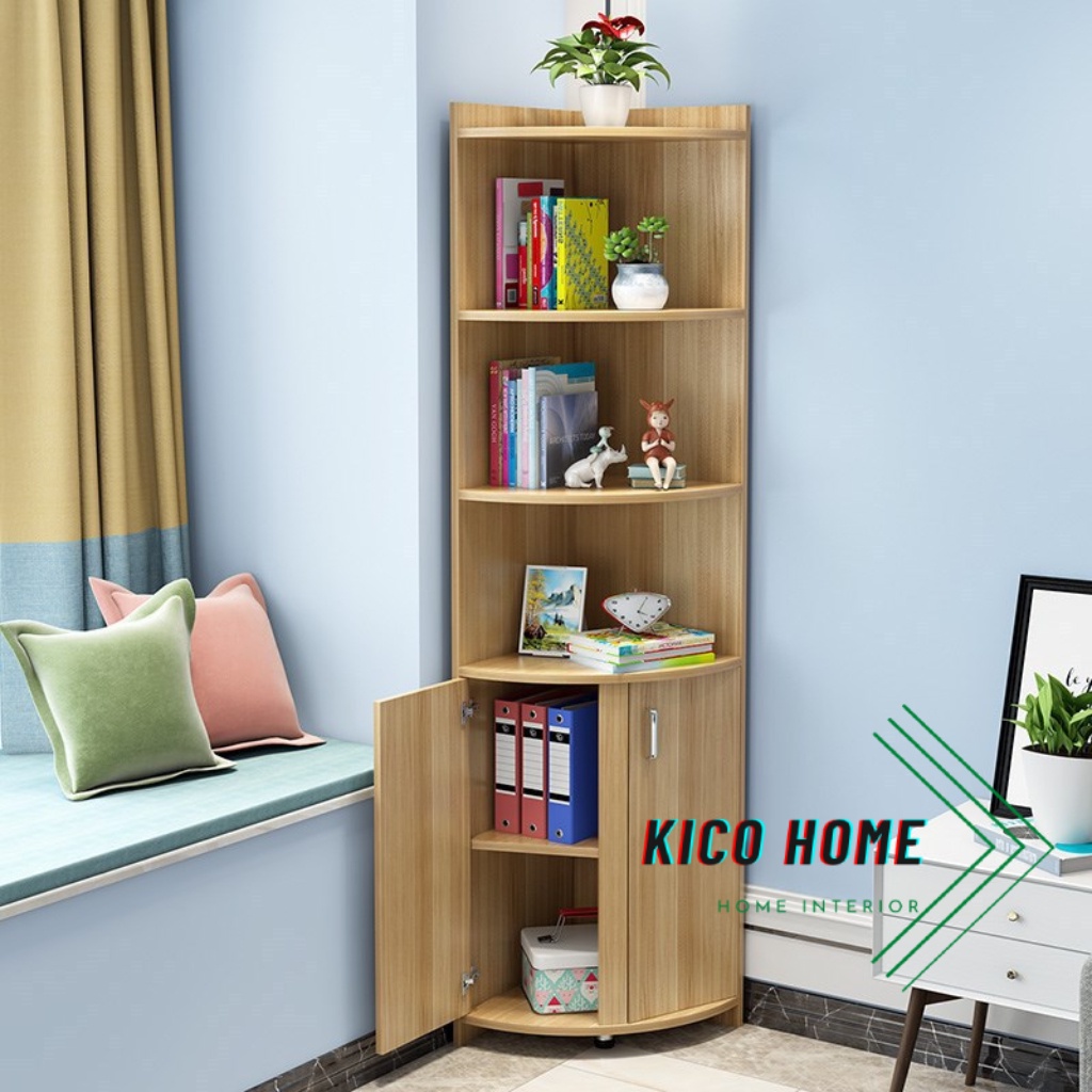Tủ Góc Tường Đựng Đồ Phòng Bé TG 77 Gỗ MDF Chống Ẩm Tủ Góc Phòng Ngủ Tủ Góc Phòng Khách - KICO HOME