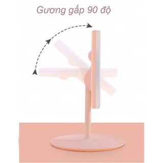 [Ưu Đãi] gương soi có đèn led gấp gọn