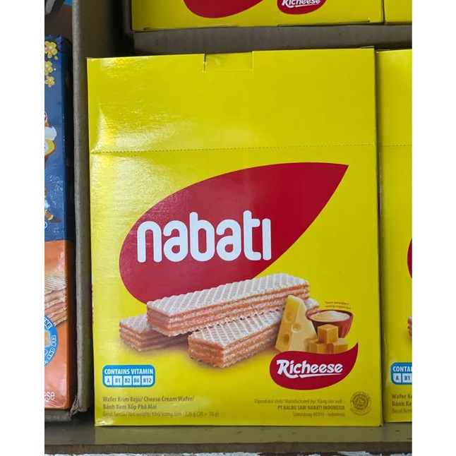 Bánh xốp Nabati phomai / phúc bồn tử / socola loại 50g, 130g,320g