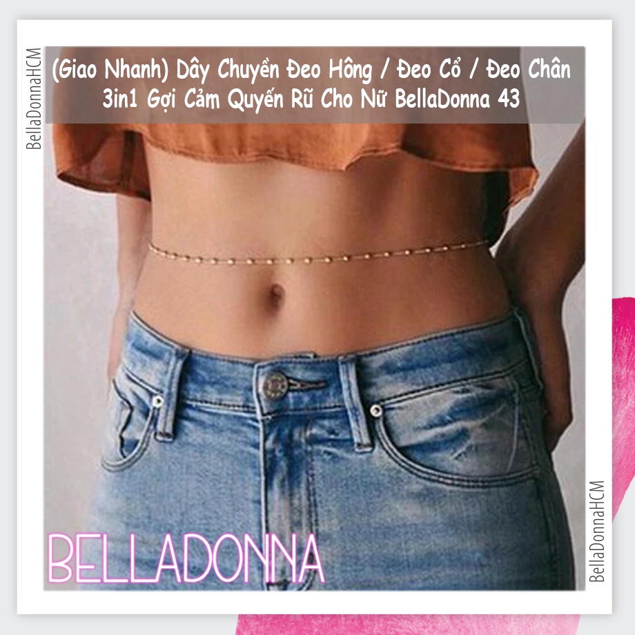(Giao Nhanh) Dây Chuyền Đeo Hông / Đeo Cổ / Đeo Chân 3in1 Gợi Cảm Quyến Rũ Cho Nữ BellaDonna 43