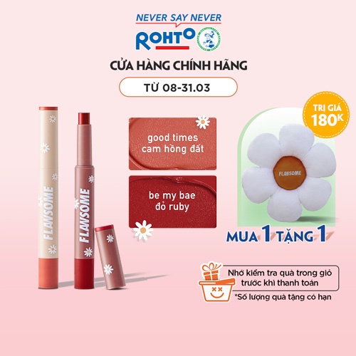 Set son thỏi kem lì Flawsome Creamy Lip Stain (2g x 2)