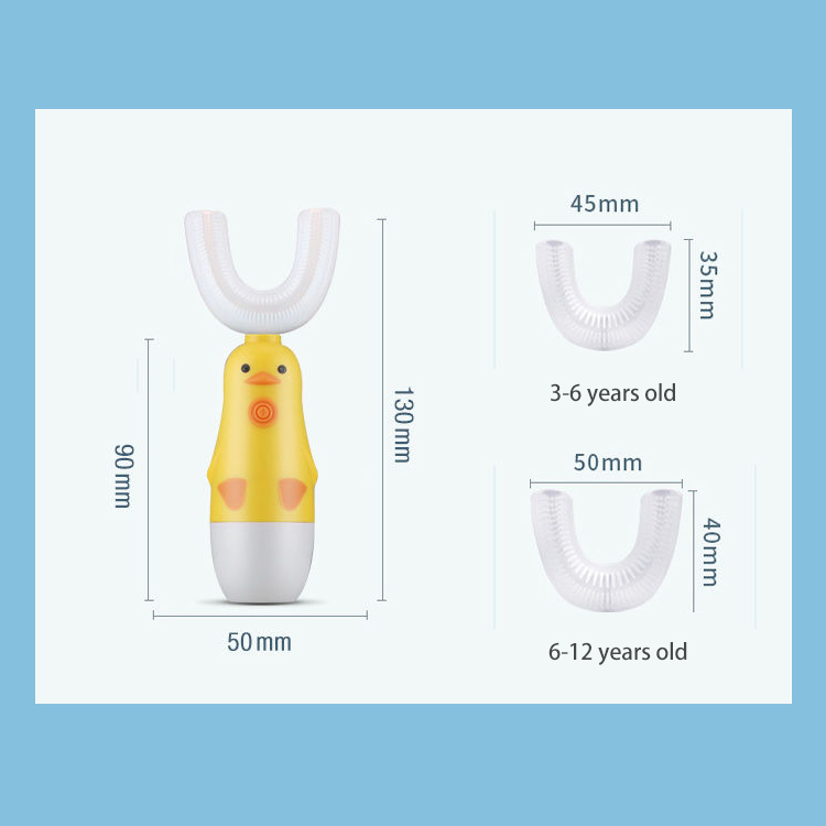 Bàn chải đánh răng điện tự động hình chữ U chống thấm nước dành cho trẻ em