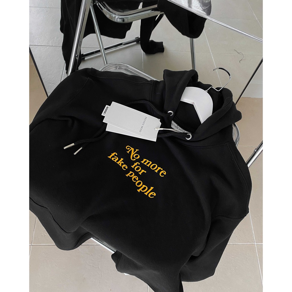 Áo Hoodie Đen PRIVATE MOOD® | SS21 | Ep.1 - No More Fake People Hoodie | BigBuy360 - bigbuy360.vn