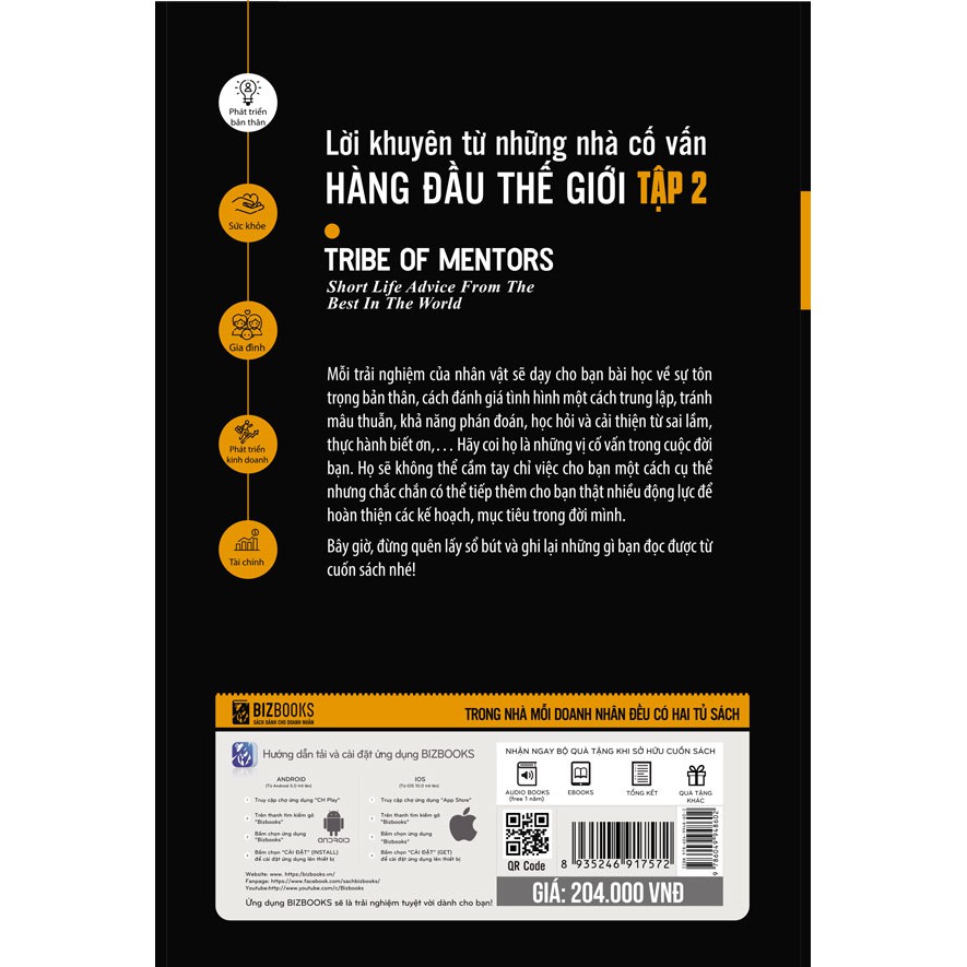 Sách - Lời Khuyên Từ Những Nhà Cố Vấn Hàng Đầu Thế Giới – Tribe Of Mentors (Tập 2) + tặng kèm Booksmart