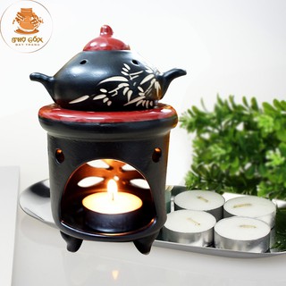 Bếp Đốt Bồ Kết Vỏ Bưởi Gốm Sứ Bát Tràng Cỡ Nhỏ