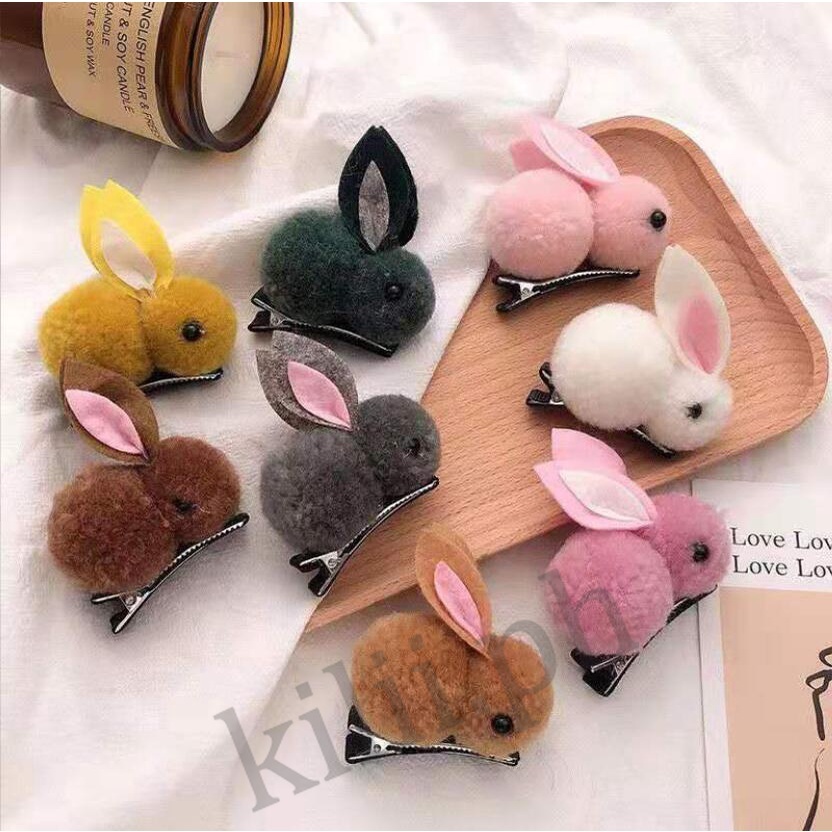 Kilii Kẹp Tóc Thỏ Bông Dễ Thương