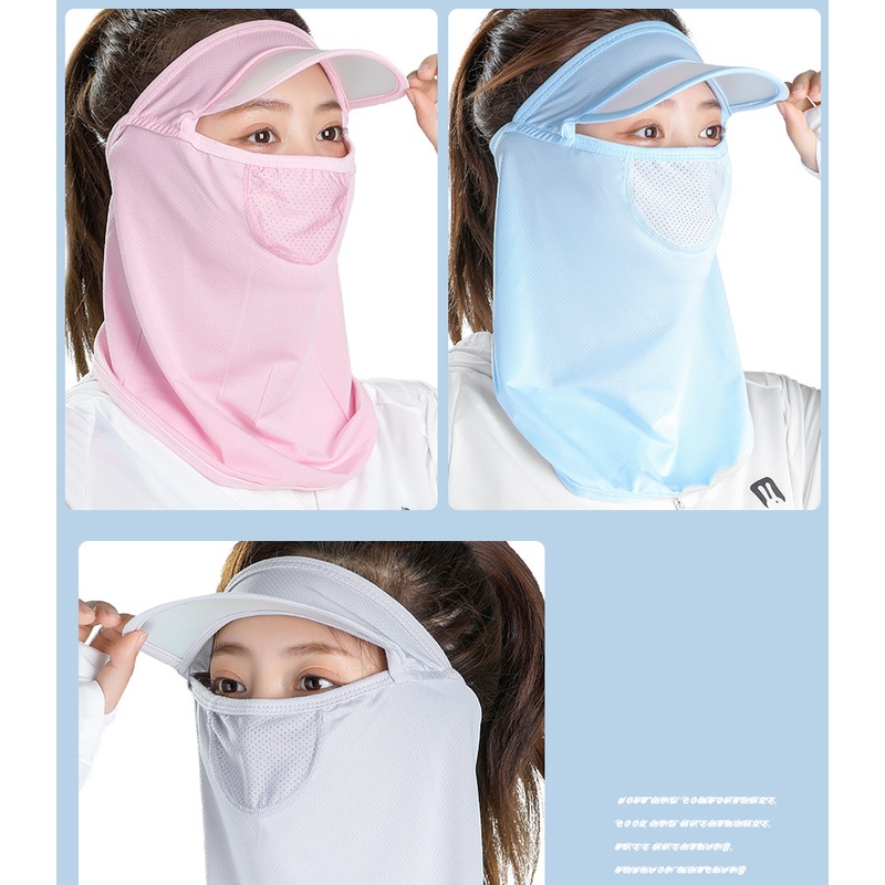 Khẩu Trang Chống Nắng Chống Tia Cực Tím Bảo Vệ Toàn Diện Khuôn Mặt Và Cổ