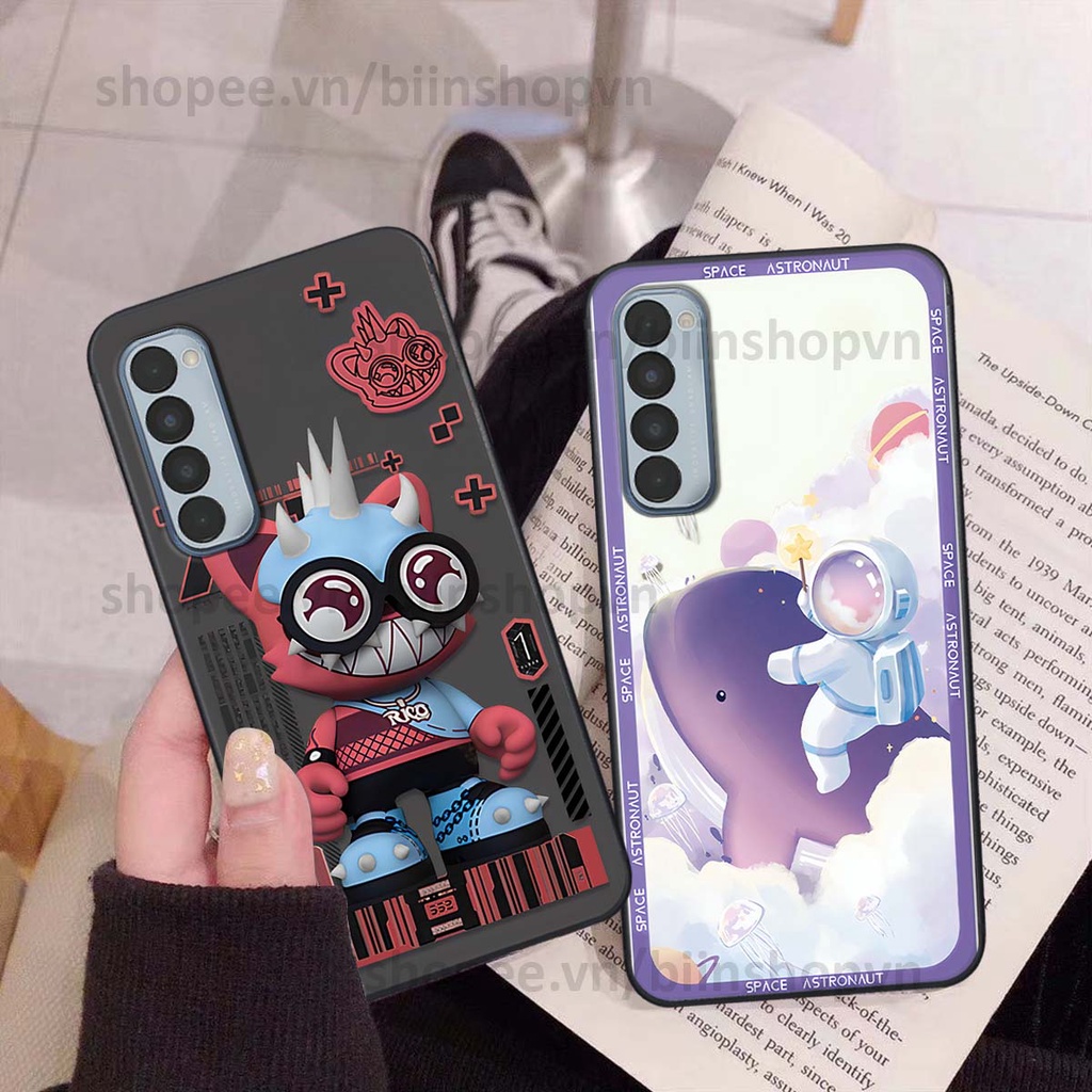 Ốp Oppo Reno4 /  Reno4 Pro / Reno 4 phi hành gia vũ trụ space.x siêu đẹp, thời trang