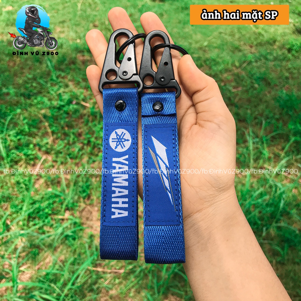 Móc khóa Yamaha, đầu bấm CHẮC CHẮN, dây vải DÀY DẶN, logo sắc nét không phai màu