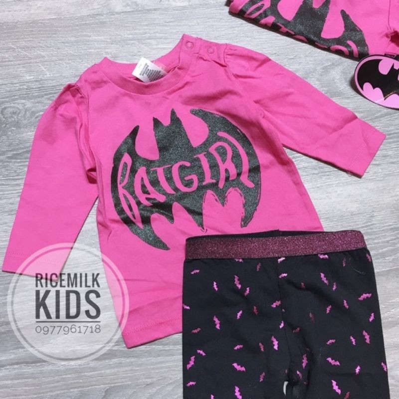 Bộ áo hồng batman xuất dư xịn cho bé gái