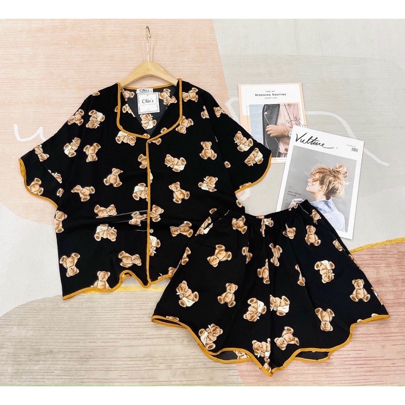 Set bộ pizama cộc cao cấp nhiều mẫu from rộng