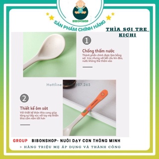 Thìa ăn dặm sợi tre Kichi kute cho bé