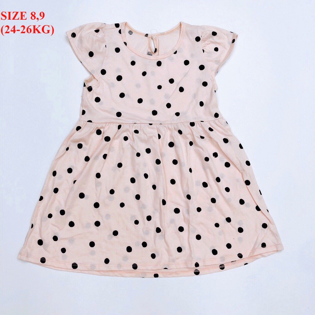 Váy bé gái chất cotton, đầm bé gái size 1-10 tuổi, đầm trẻ em SUNKIDS có nhiều màu