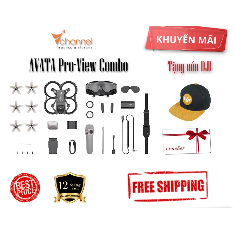 DJI AVATA Pro-View Combo (DJI Goggles 2) + Fly Smart Combo (DJI Goggles V2) bảo hành chính hãng 12 tháng *Tặng nón DJI*