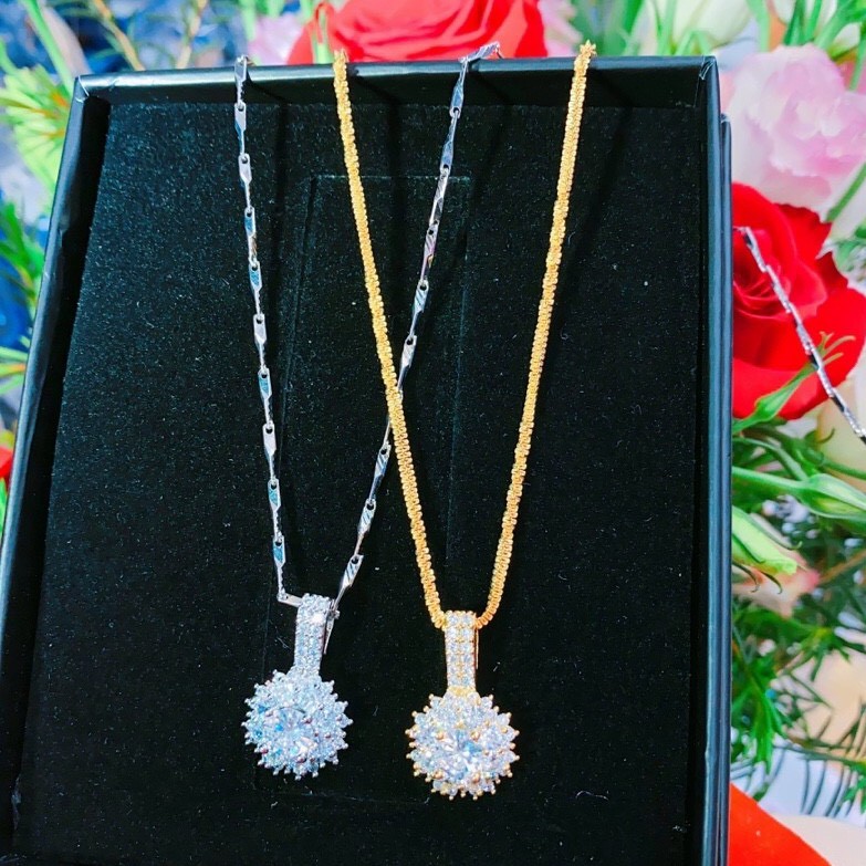 Dây Chuyền Nữ Có 2 Màu Trắng Và Vàng Hoa Cánh Tuyết - Bền Màu, Không Dị Ứng