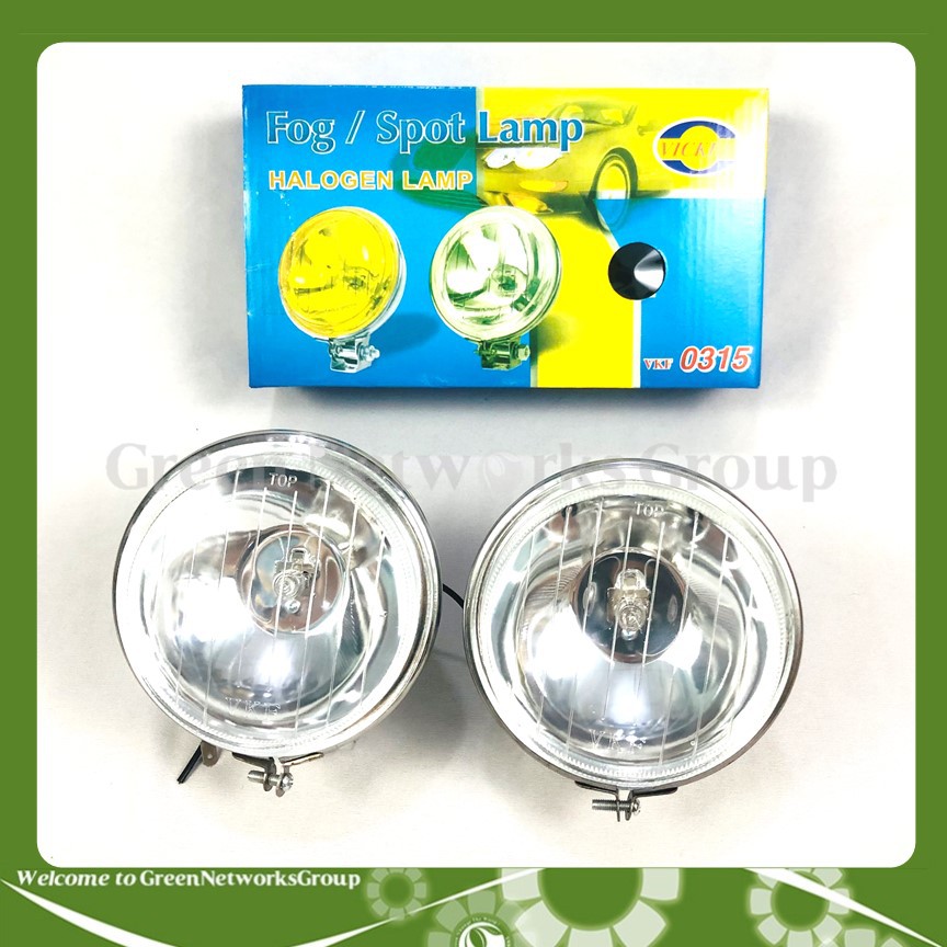 Đèn pha sương cảng tròn Lớn đích INOX VICKEF 0315 H3 12V 55W dùng được cho nhiều loại xe Greennetworks ( BH 12 Tháng )