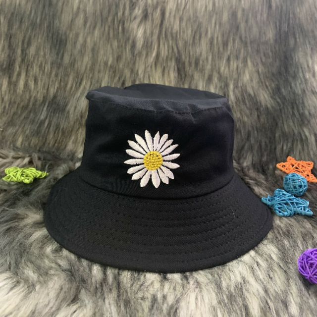 Mũ nón bucket tai bèo hoa cúc